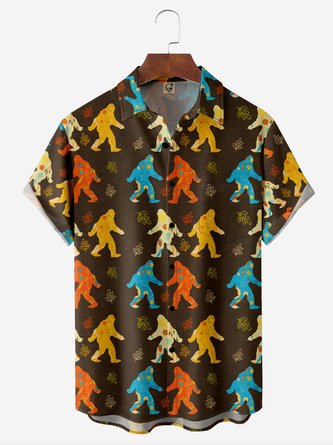 Chest Pocket Short Sleeve Hawaiian Shirt