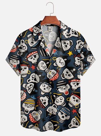Skull Short Sleeve Aloha Shirt