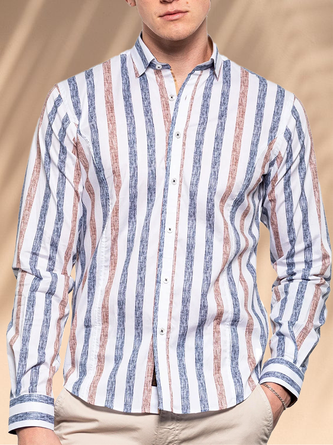 Striped Long Sleeve Casual Shirt