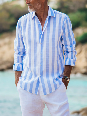 Striped Long Sleeve Casual Shirt