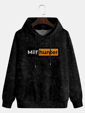 Text Letter Casual Hoodie
