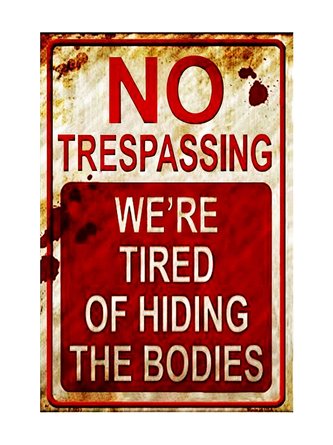 Warning Words Tinplate Decorative Retro Hanging Picture Suitable for Many Venues