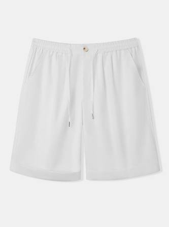 Cotton Plain Casual Bermuda Shorts