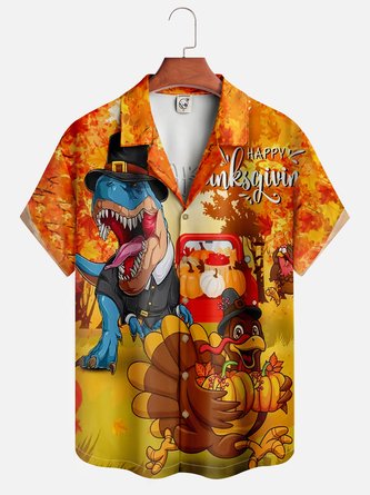Moisture Wicking Thanksgiving Turkey Hawaiian Shirt | hardaddy