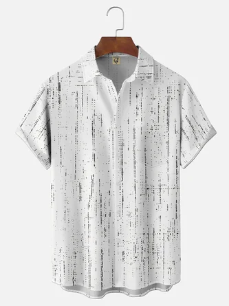 Moisture Wicking Abstract Gradient Chest Pocket Holiday Hawaiian Shirt