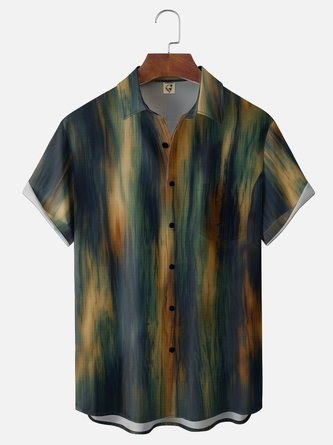 Moisture Wicking Ombre Chest Pocket Hawaiian Shirt