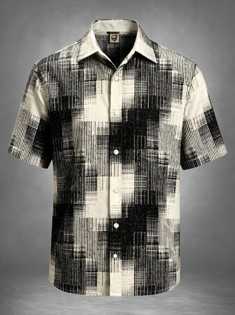 Moisture Wicking Plaid Chest Pocket Hawaiian Shirt