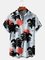 Men's Botanical Print Casual Breathable Short Sleeve Hawaiian Shirt