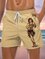 Hula Beauty Graphic Men's Casual Beach Shorts