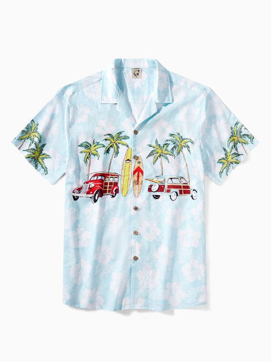 Hardaddy® Cotton Vintage Cars Aloha Shirt