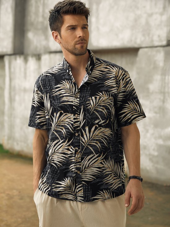 Hardaddy® Cotton Palm Leaf Oxford Shirt