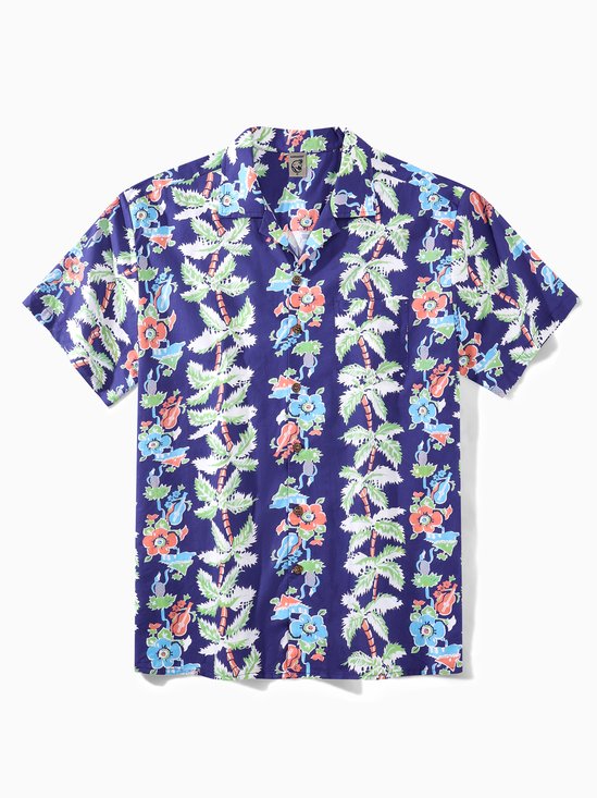 Hardaddy® Cotton Palm Tree Aloha Shirt
