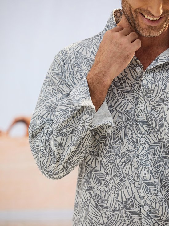 Hardaddy® Cotton Palm Tree Long Sleeve Shirt
