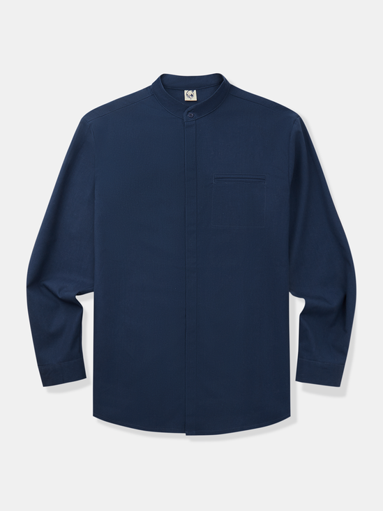 Hardaddy Plain Long Sleeve Casual Shirt