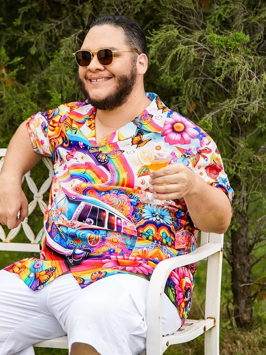 Hardaddy Moisture-wicking Hippie Hawaiian Shirt