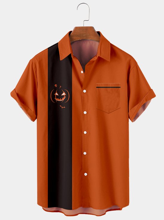 Shirt Collar Short Sleeve Vintage Shirts