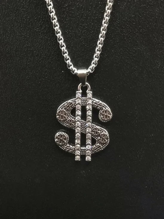 Men's Dollar Pendant Necklace