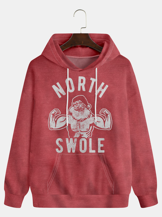 Christmas Santa Claus North Swole Hoodie Sweatshirt