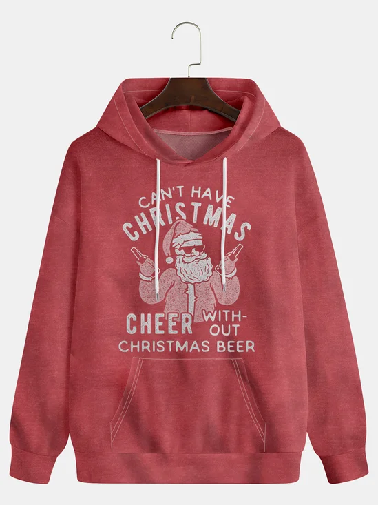 Santa Claus Text Letters Hoodie Sweatshirt