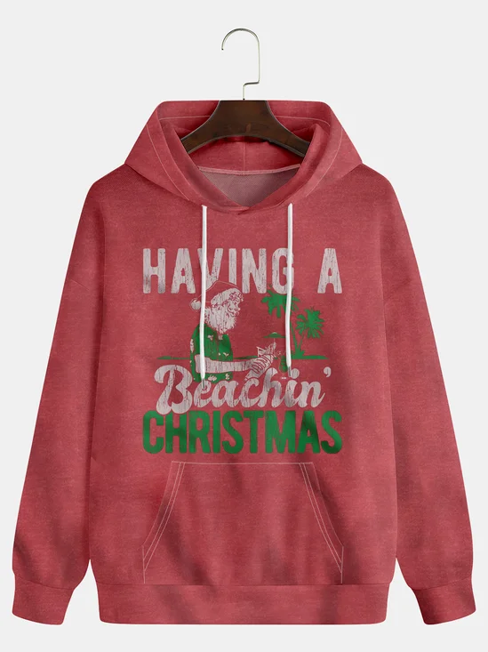 Santa Claus Text Letters Hoodie Sweatshirt