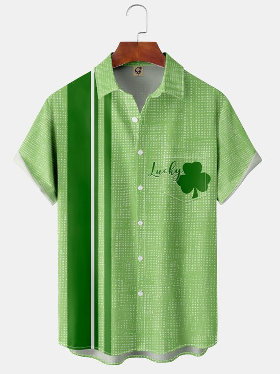 St. Patrick's Day Chest Pocket Short Sleeve Shirt