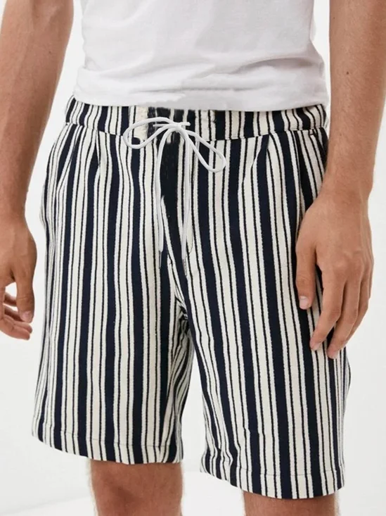 Striped Drawstring Bermuda Short