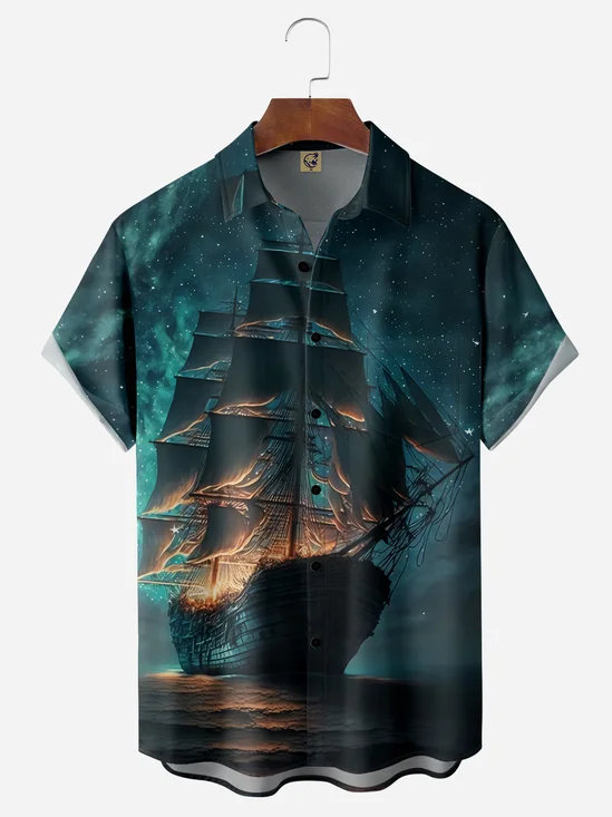 Hardaddy Sailboat Short Sleeve Hawaiian Shirt