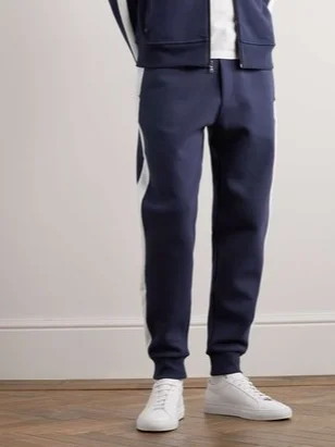 Color-block Elastic-Waist Sweatpants