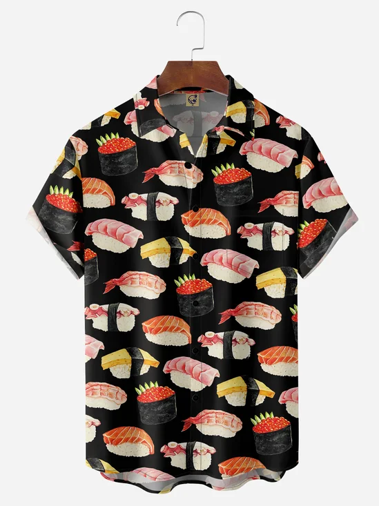 Sushi Chest Pocket Short Sleeve Shirt