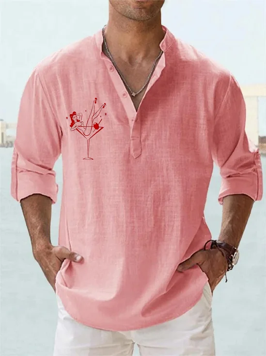 Hardaddy Cotton Cocktail Girl Long Sleeve Casual Shirt