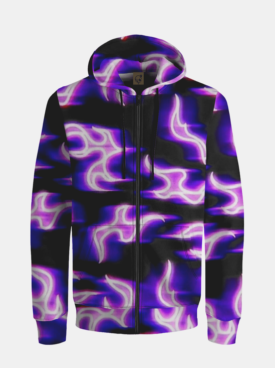 Flame Zip-up Hoodie Sweatshirt