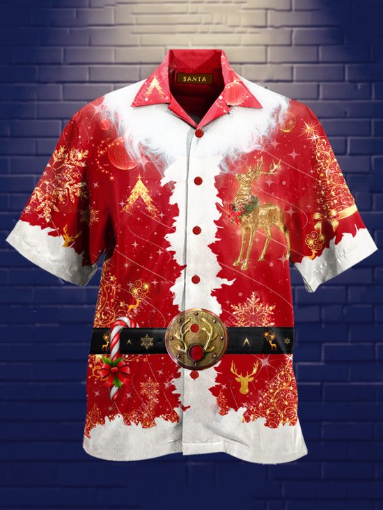 Casual Shirt Collar Geometric Shirts & Tops