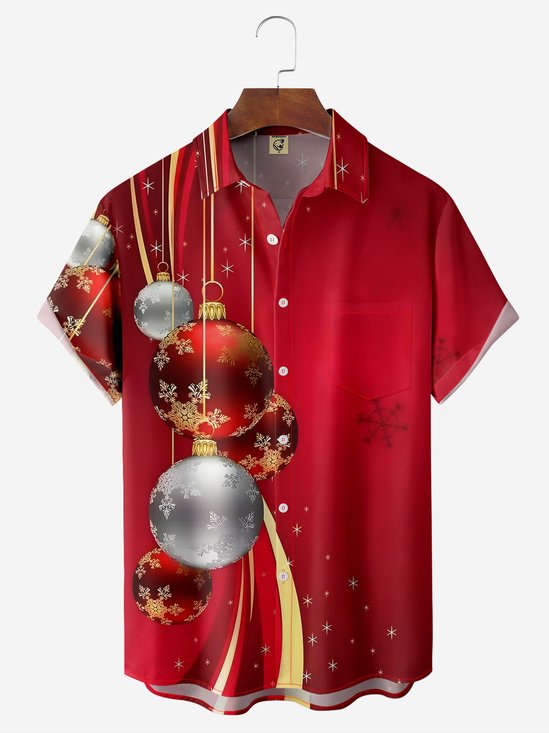 Hardaddy Decorated Chest Pocket Short Sleeve Casual Shirt