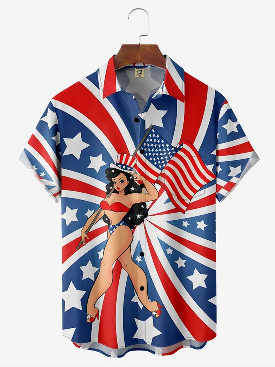 American Flag Beauty Shirt By Alice Meow