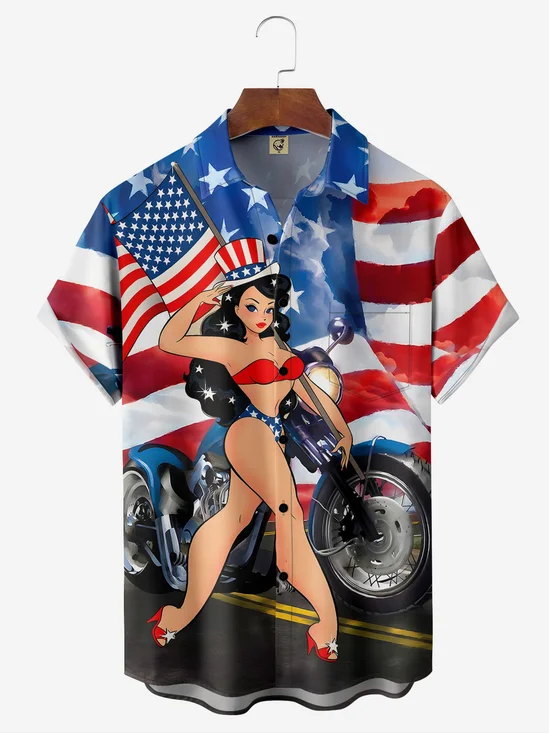 American Flag Beauty Shirt By Alice Meow