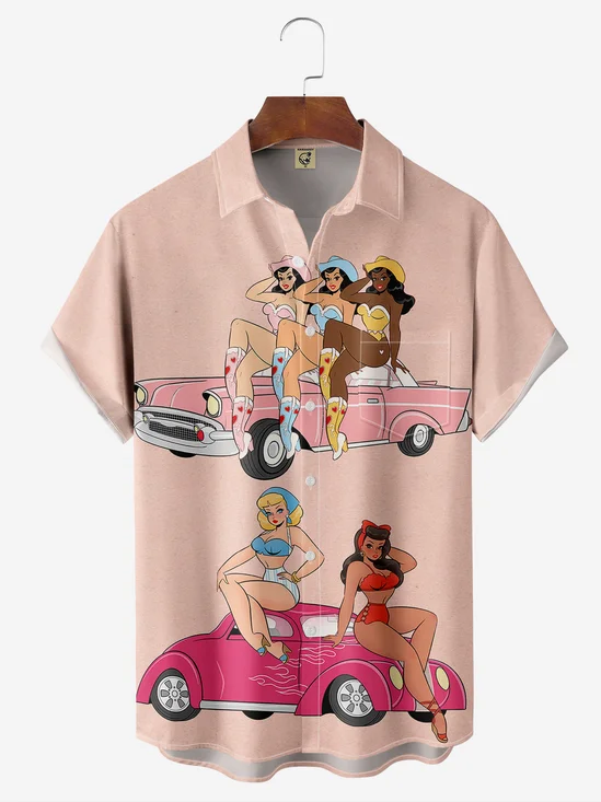 Retro Beauty Car Shirt By Alice Meow