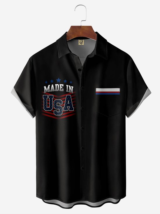 Hardaddy USA Chest Pocket Short Sleeve Casual Shirt