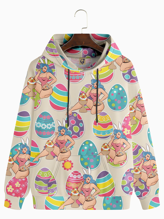 Easter Eggs Girl Hoodie By Alice Meow
