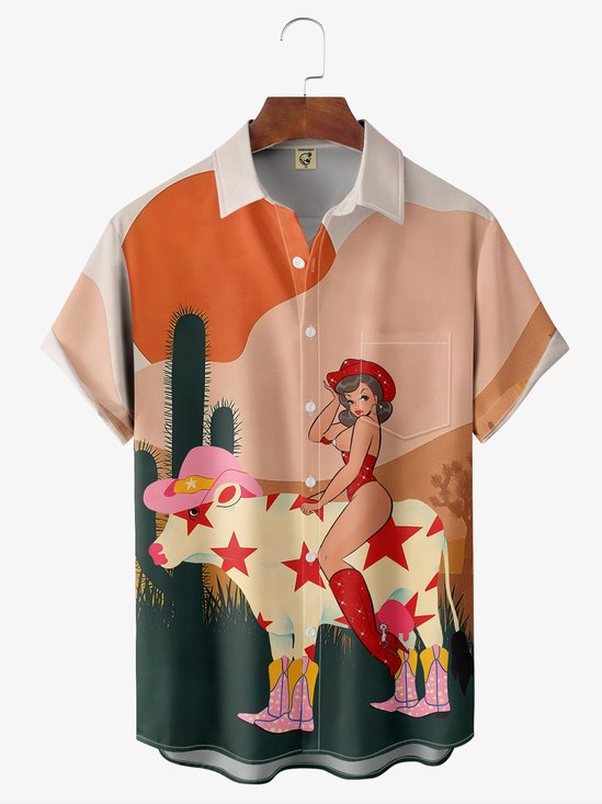Retro Western Cowgirl Shirt By Andreea Dumuta