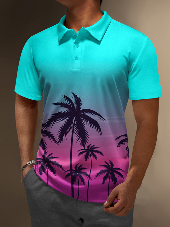 Moisture-wicking Golf Polo Ombre Coconut Tree