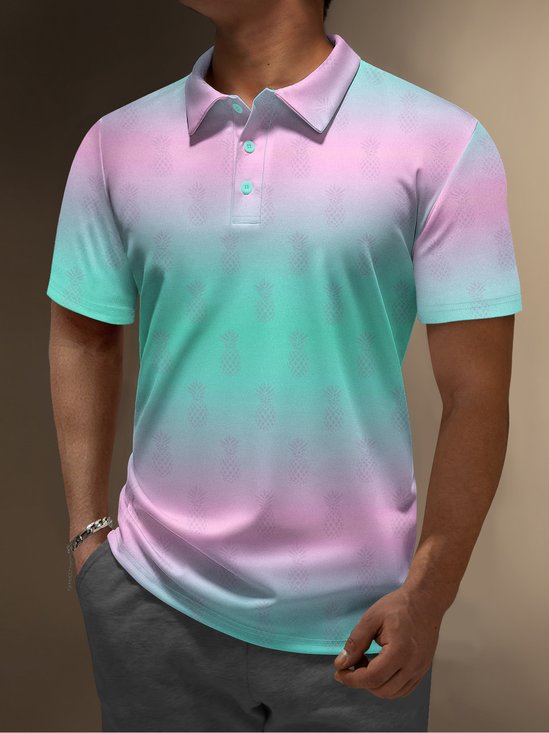 Moisture-wicking Golf Polo Ombre Pineapple