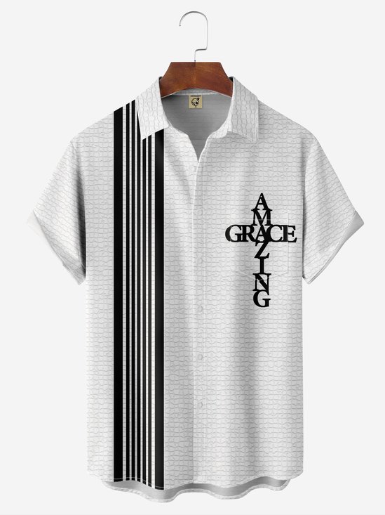 Moisture-wicking Breathable Easter Cross Bowling Shirt