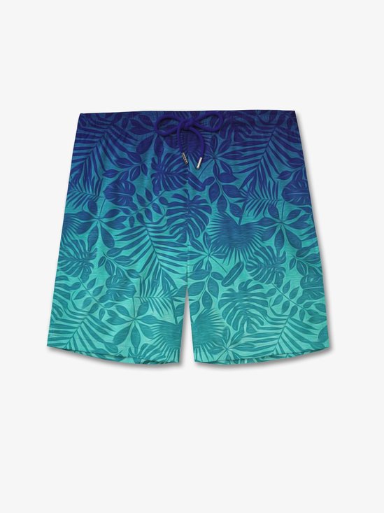 Quick Dry Mesh Lining Leaves 19" Boardshorts