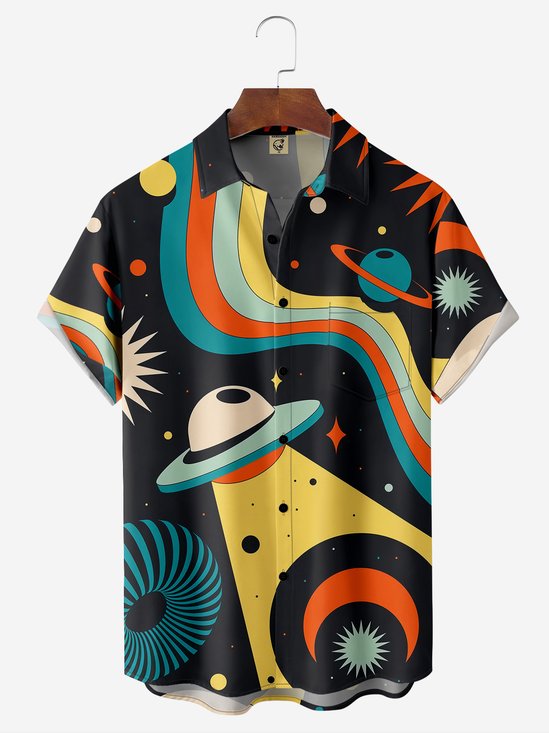 Moisture-wicking Universe Chest Pocket Resort Shirt
