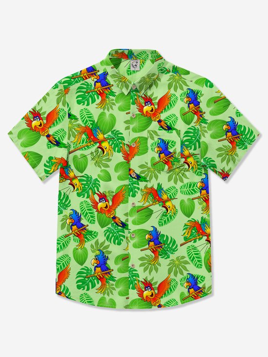 Rayon Breathable Parrot Resort Shirt