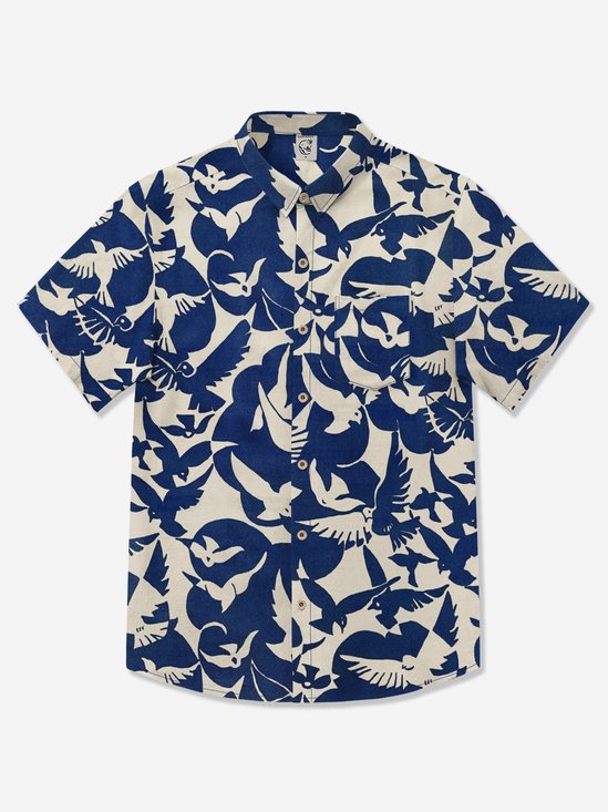 Rayon Breathable Pigeon Resort Shirt