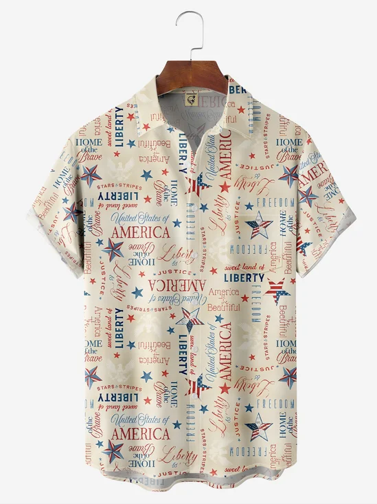 Moisture-Wicking American Chest Pocket Casual Shirt