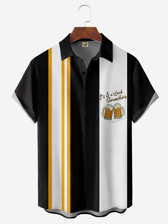 Moisture-wicking Breathable Beer Bowling Shirt