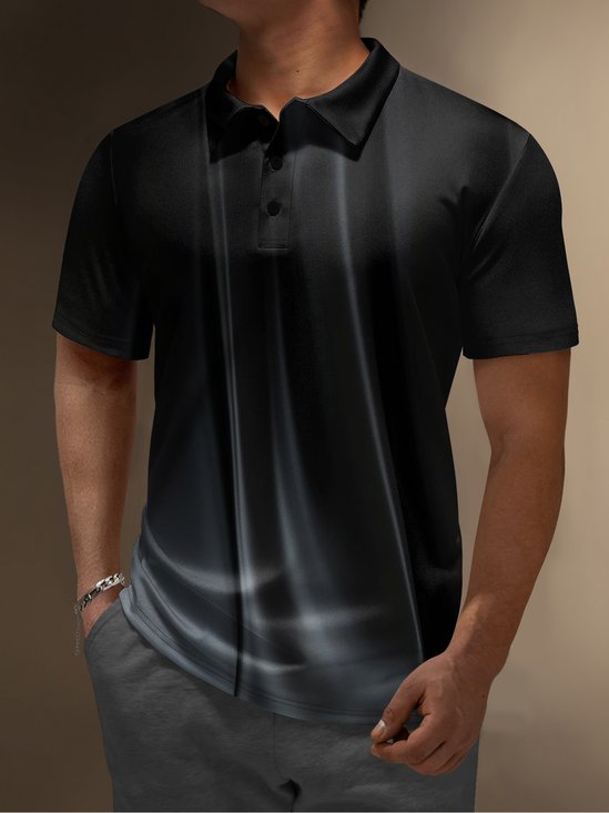 Hardaddy Moisture Wicking Golf Polo 3D Gradient Abstract Geometry