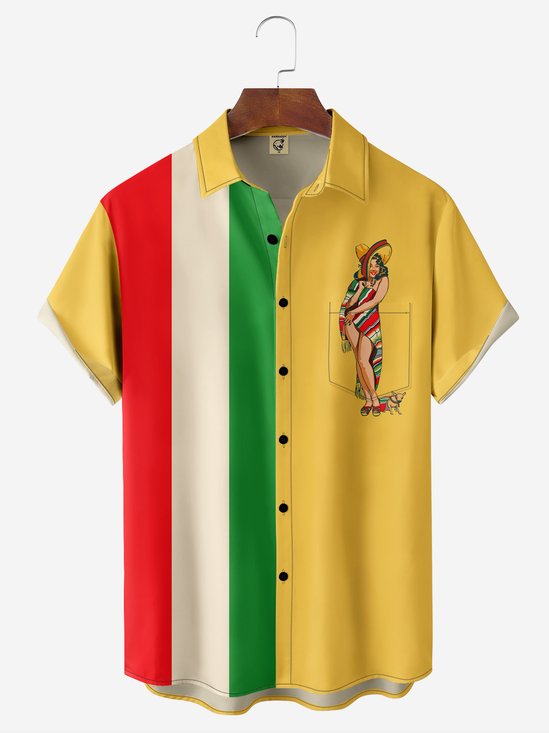 Moisture-wicking Breathable Mexican Girl Bowling Shirt